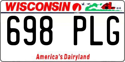 WI license plate 698PLG