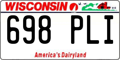 WI license plate 698PLI