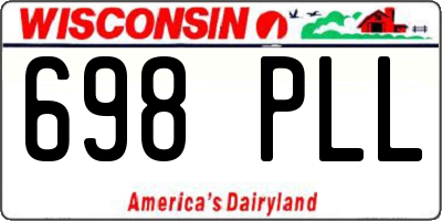 WI license plate 698PLL