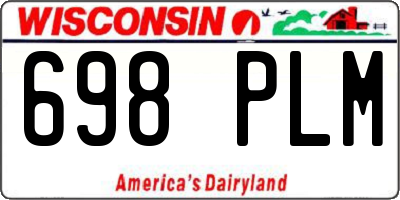 WI license plate 698PLM