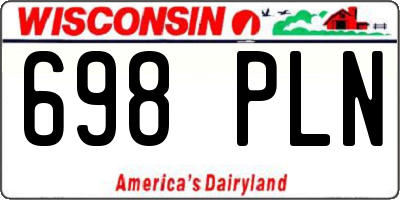 WI license plate 698PLN