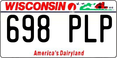 WI license plate 698PLP