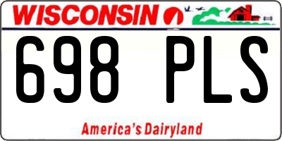 WI license plate 698PLS