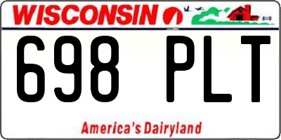 WI license plate 698PLT