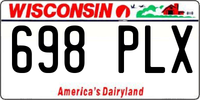 WI license plate 698PLX