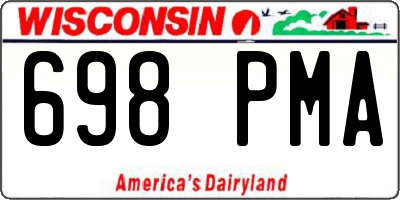 WI license plate 698PMA