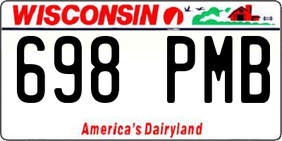 WI license plate 698PMB