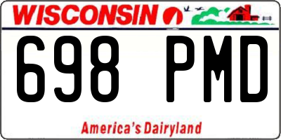 WI license plate 698PMD