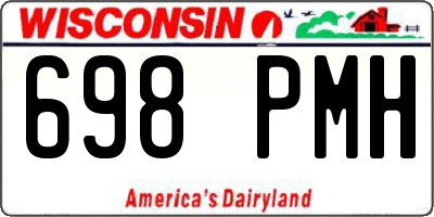 WI license plate 698PMH