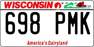 WI license plate 698PMK