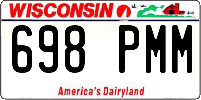 WI license plate 698PMM