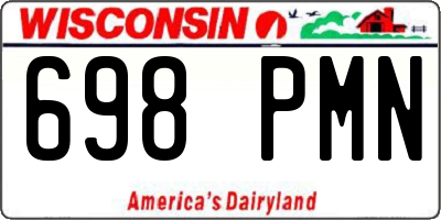 WI license plate 698PMN