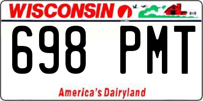 WI license plate 698PMT