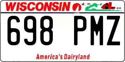 WI license plate 698PMZ