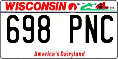 WI license plate 698PNC