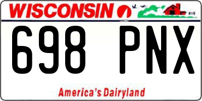 WI license plate 698PNX