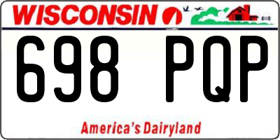 WI license plate 698PQP