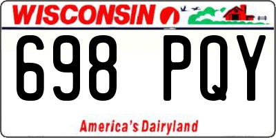 WI license plate 698PQY
