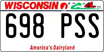 WI license plate 698PSS