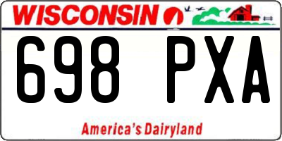 WI license plate 698PXA