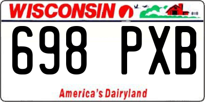 WI license plate 698PXB