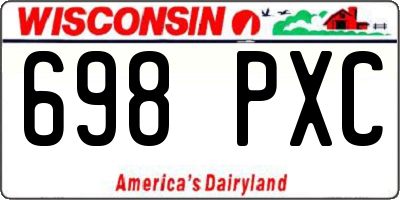WI license plate 698PXC