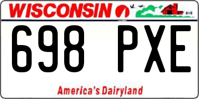 WI license plate 698PXE