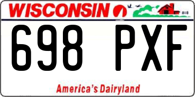 WI license plate 698PXF