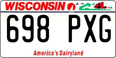 WI license plate 698PXG