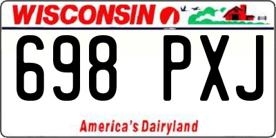 WI license plate 698PXJ