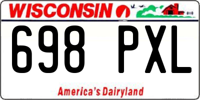 WI license plate 698PXL