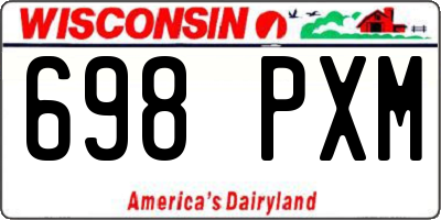 WI license plate 698PXM