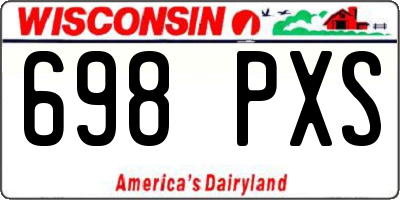 WI license plate 698PXS