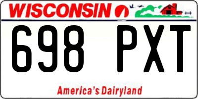 WI license plate 698PXT
