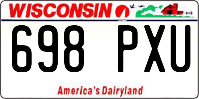 WI license plate 698PXU