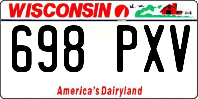 WI license plate 698PXV
