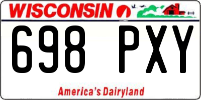 WI license plate 698PXY