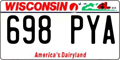WI license plate 698PYA
