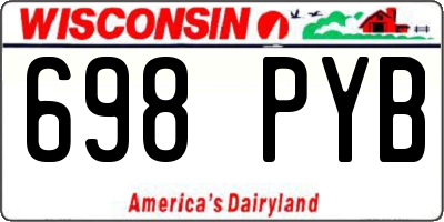 WI license plate 698PYB