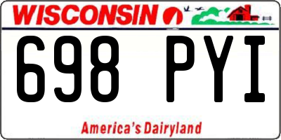 WI license plate 698PYI