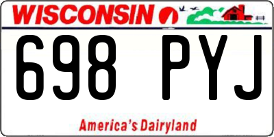 WI license plate 698PYJ