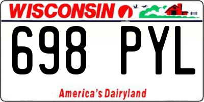 WI license plate 698PYL