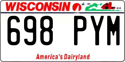 WI license plate 698PYM