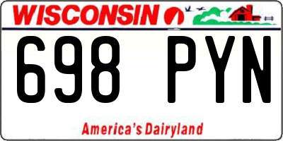 WI license plate 698PYN