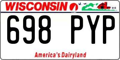 WI license plate 698PYP