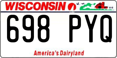 WI license plate 698PYQ