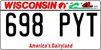 WI license plate 698PYT