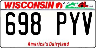 WI license plate 698PYV