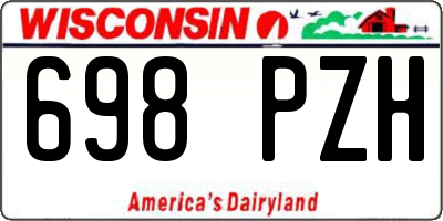 WI license plate 698PZH