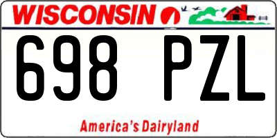 WI license plate 698PZL